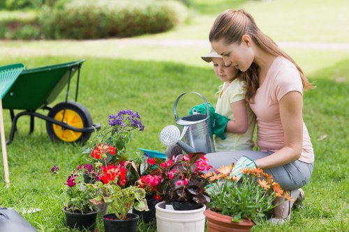 Low-carbon van used for eco-friendly garden service collections